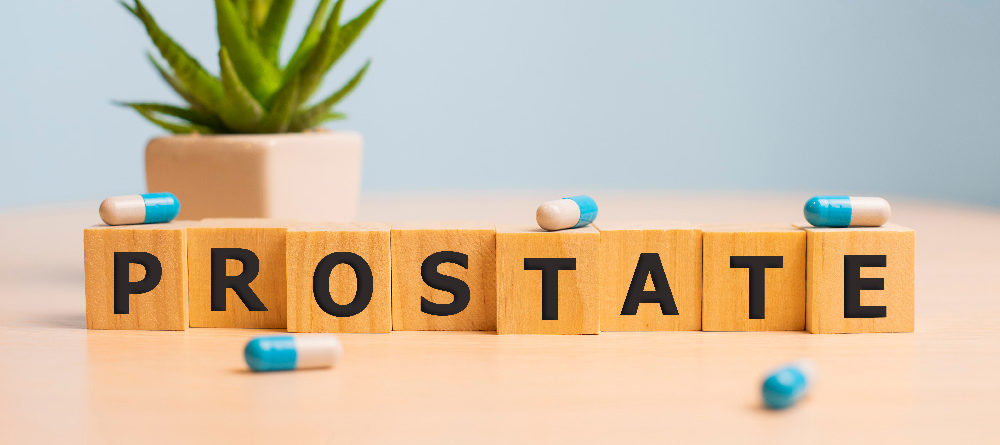 Wooden blocks spell the word prostate