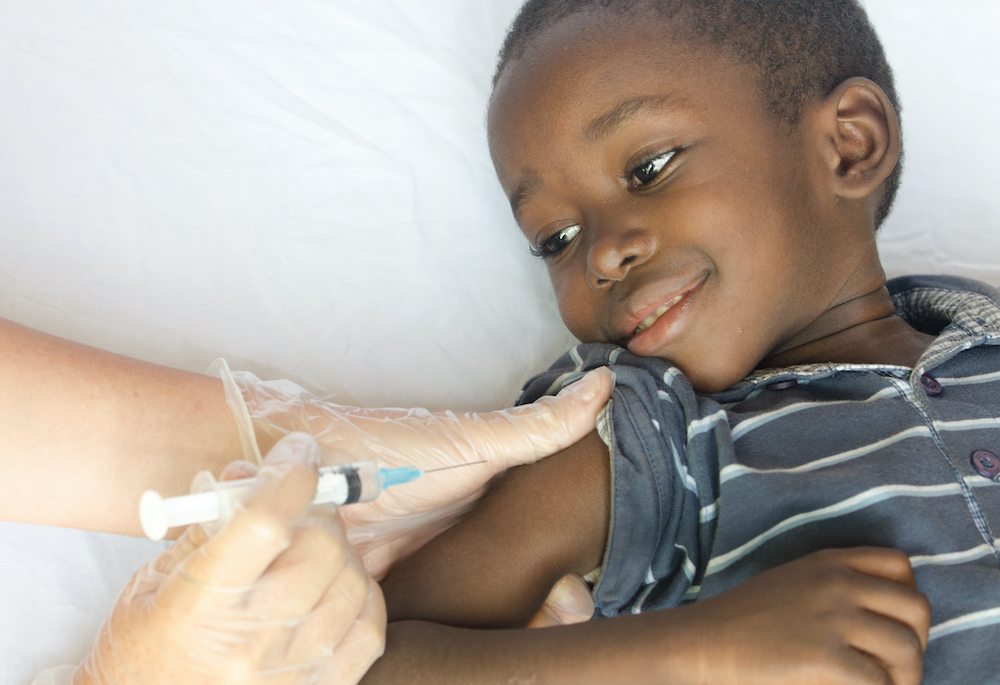 African child receiving a vaccination