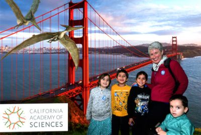 Elaine and students at the California Academy of Sciences