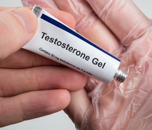 Tube of testosterone gel